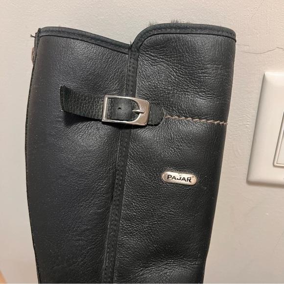 Pajar Toledo Black 100% Sheepskin/Shearling Leather and Nubuck Boots Size 7 - Picture 4 of 12